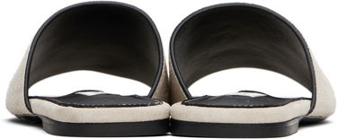 Skopleje TOTEME TOTEME Velour-Leather Bandeau Sandals Sort | 253-WAS0244-LE0004, 4