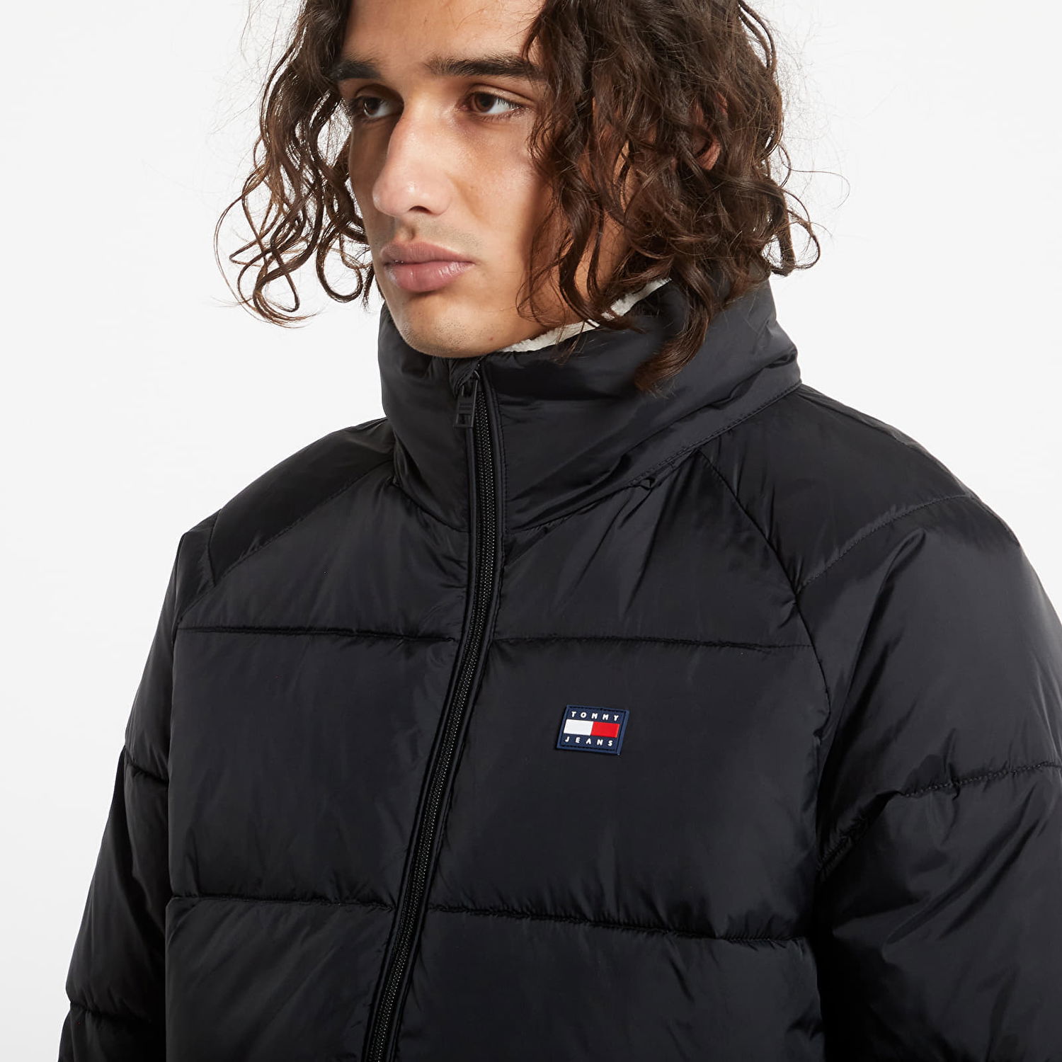 Puffer jakke Tommy Hilfiger Vail Puffer Ext Black Sort | DM0DM20003 BDS, 1