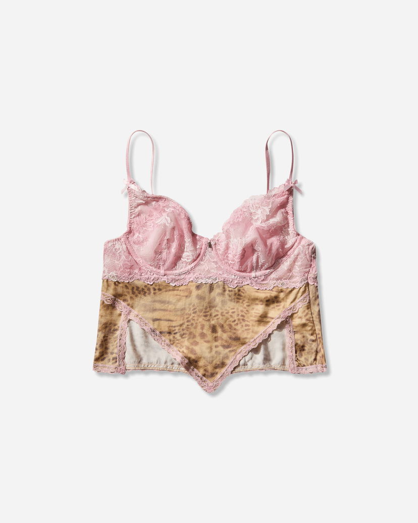 Bh GUESS Lace Leopard Print Bra Top Flerfarvet | W5BP16KCZQ0 G6H2