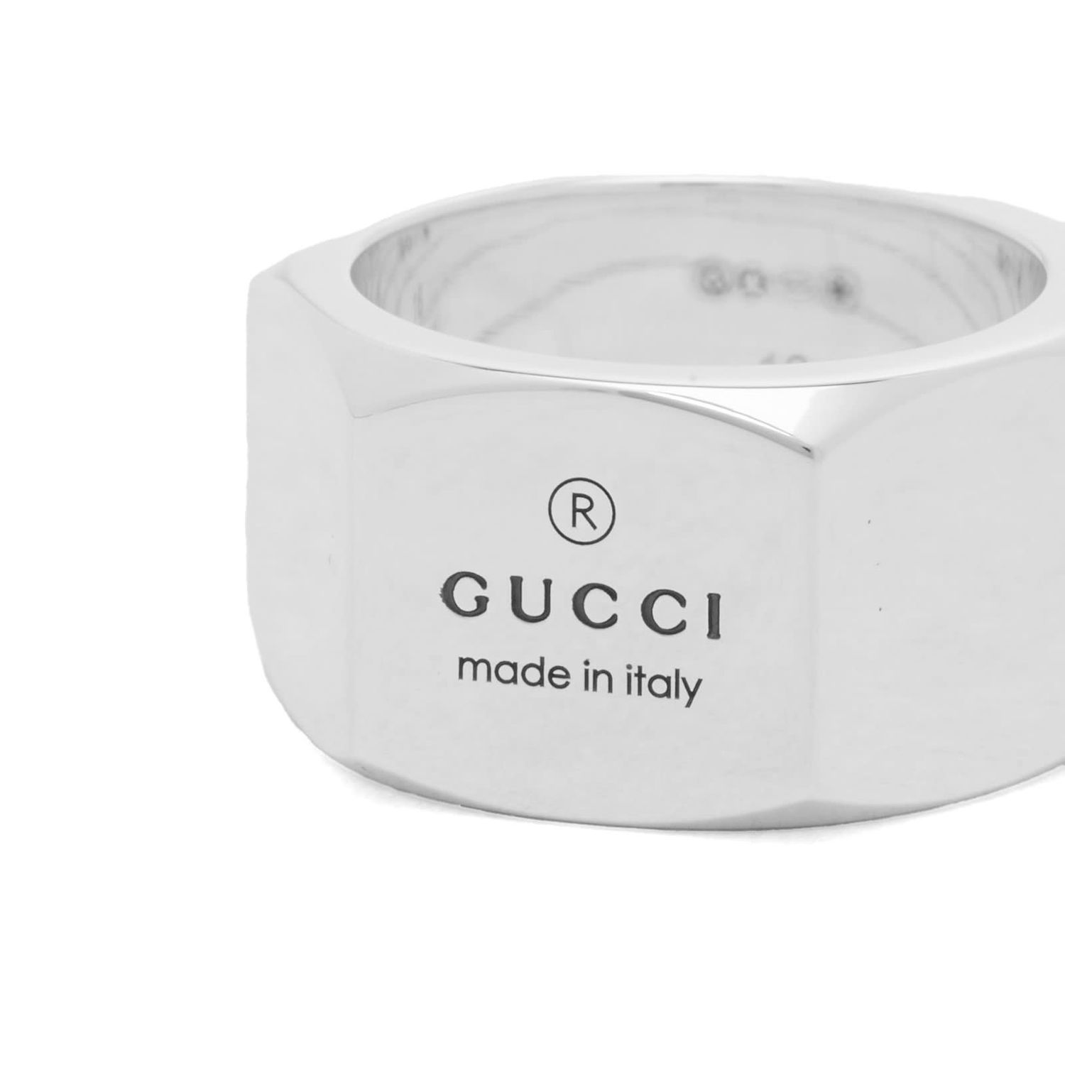 Ring Gucci Trademark Band Ring 12mm "Silver" Metalisk | YBC778745001010, 1