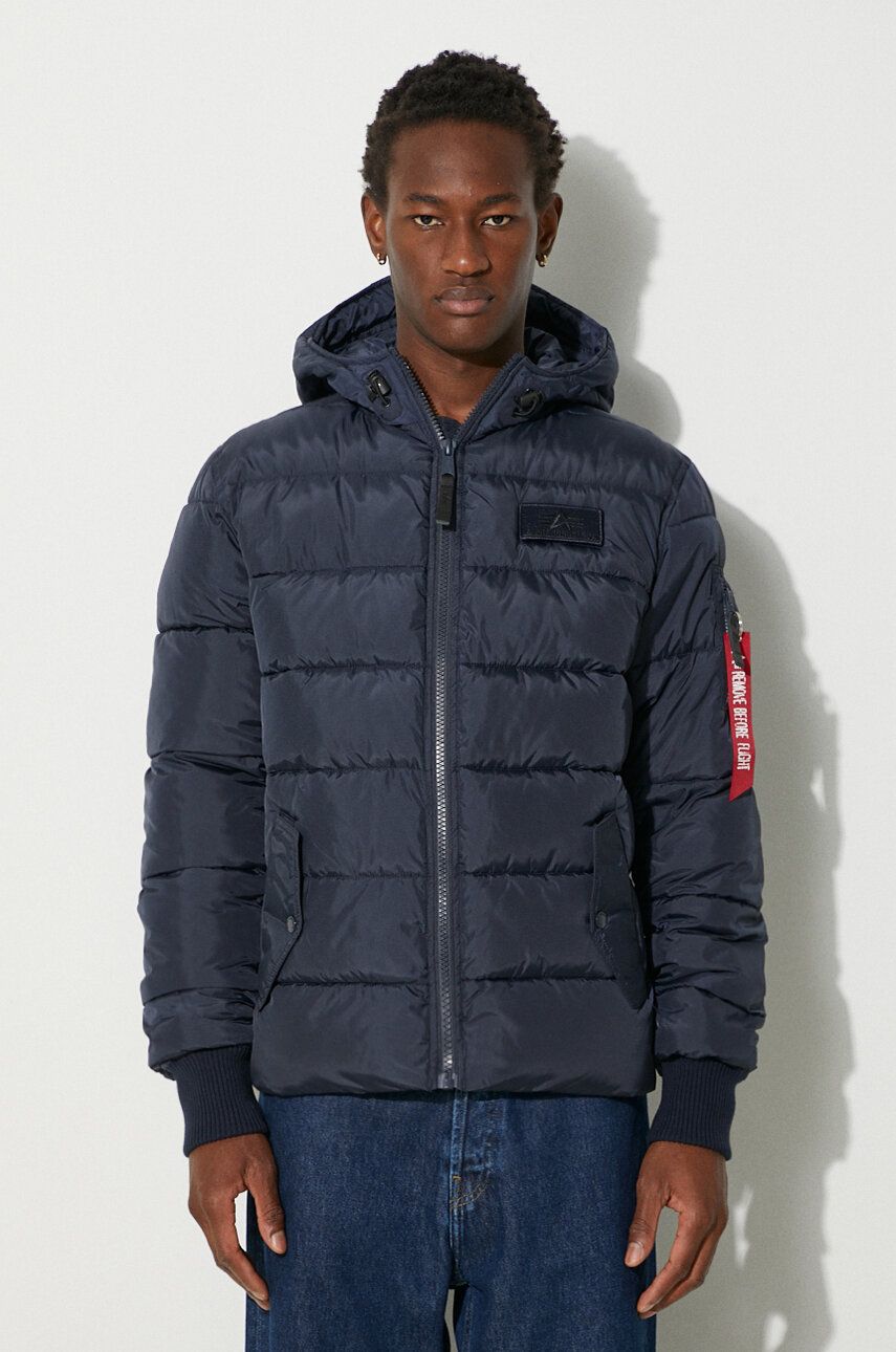 Puffer jakke Alpha Industries Hooded Puffer Jacket Blå | 118113.07, 0