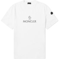 T-shirt Moncler Text Logo T-Shirt White Hvid | 8C000-60-829H8-001, 1