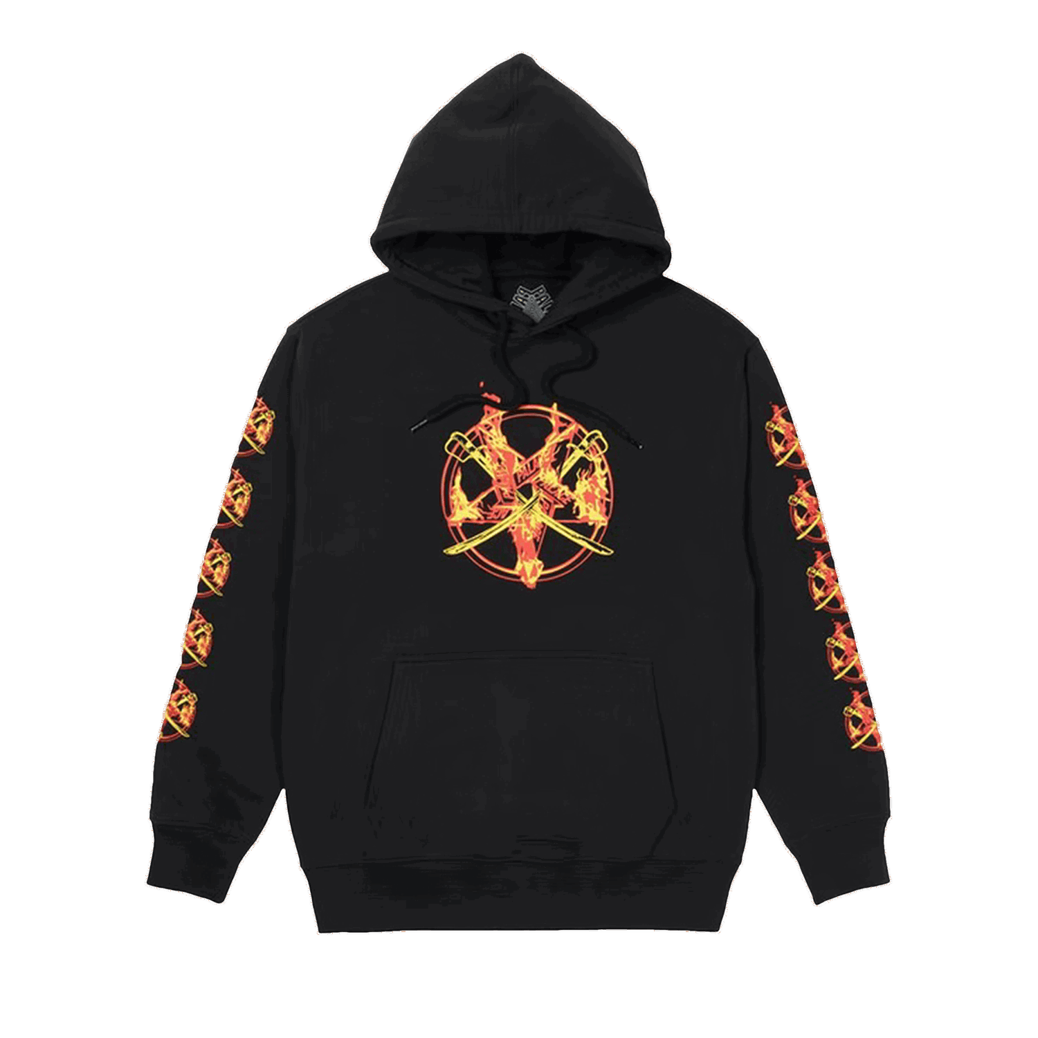 Sweatshirt Palace Flamed Hoodie Sort | P21HD014, 0
