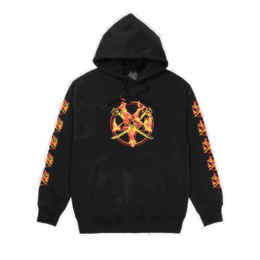 Sweatshirt Palace Flamed Hoodie Sort | P21HD014, 0