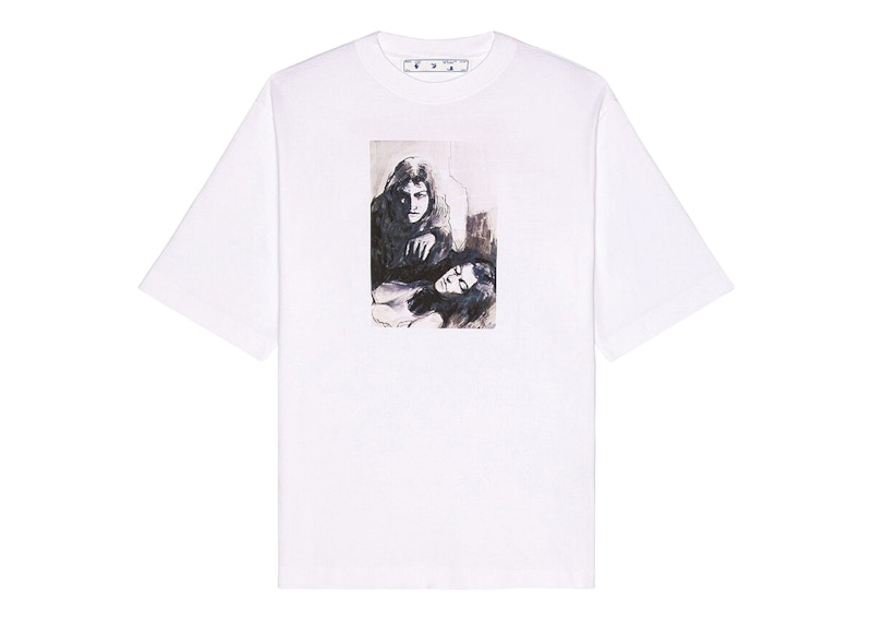 T-shirt Off-White Mirko Artist Skate T-Shirt Hvid | OMAA119F21JER0190110, 0