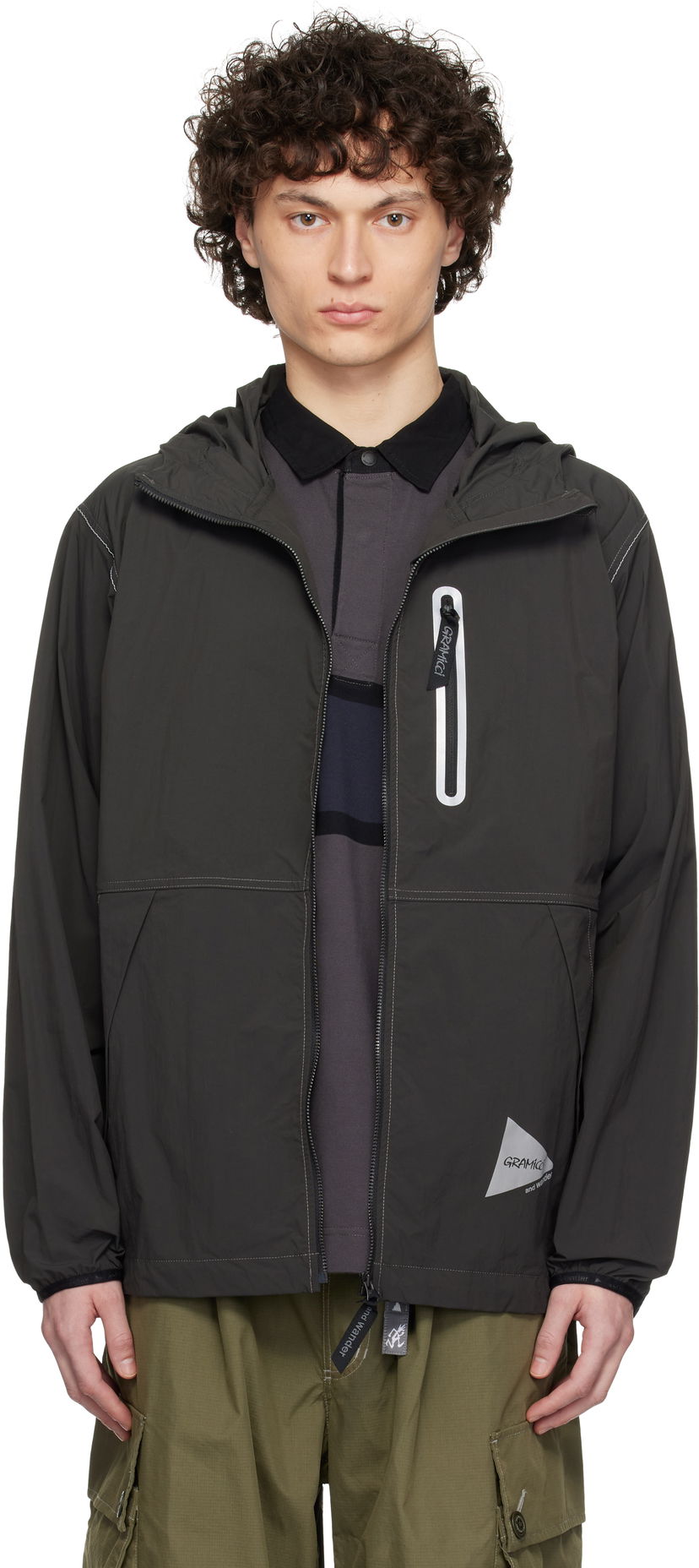 Vindjakke and wander Gramicci Edition Brushed Nylon Jacket Grøn | GUJ5-S3000