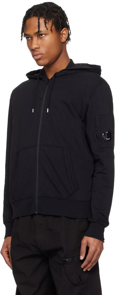 Sweatshirt C.P. Company C.P. Company Light Fleece Full Zip Hoodie Sort | 18CMSS057A-002246G, 3