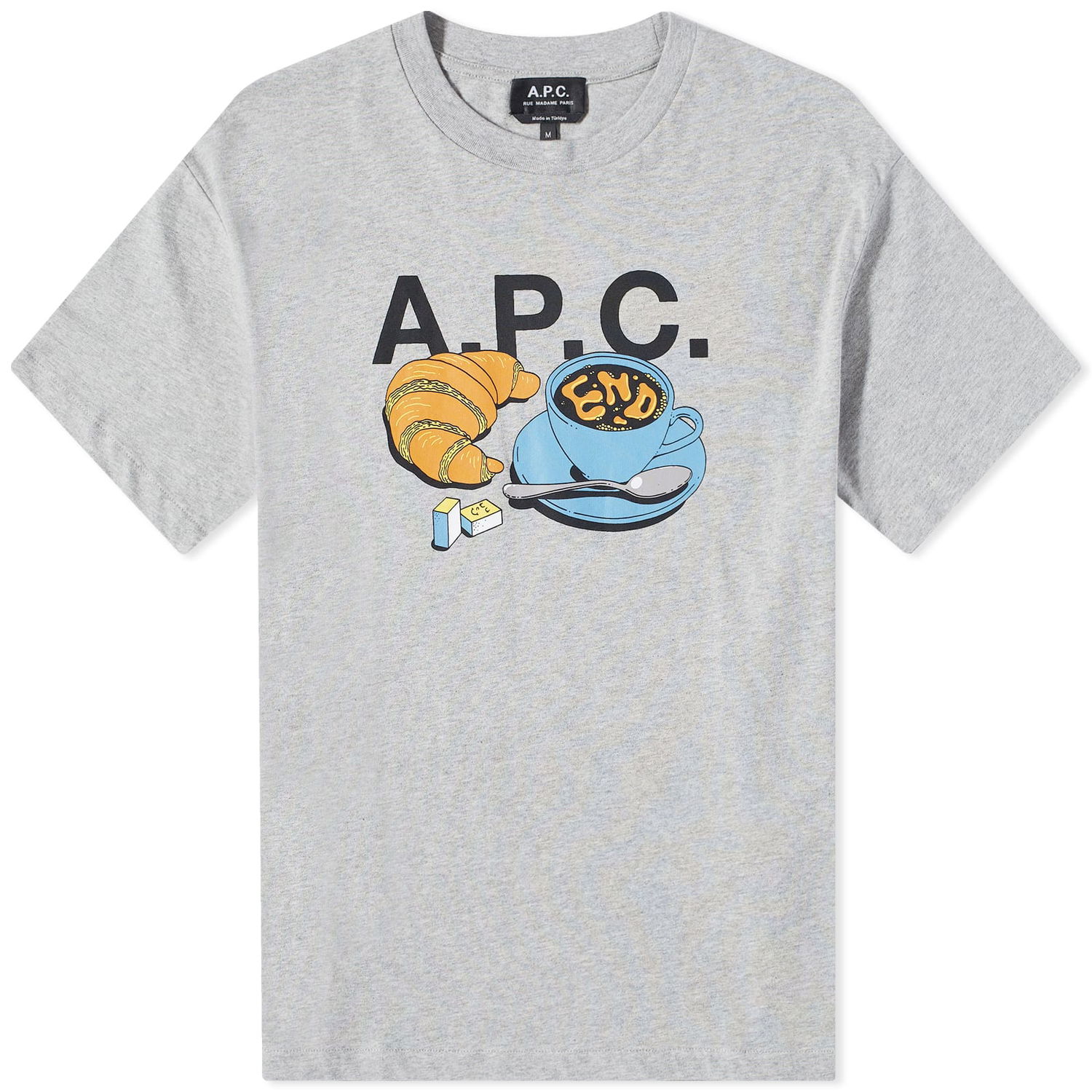 T-shirt A.P.C. END. x Men's 'Coffee Club' Cedric T-Shirt Grå | COEZB-H26265-PLB, 0