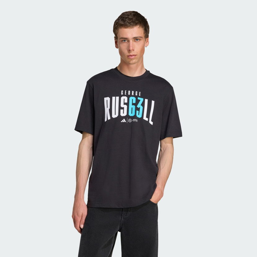 T-shirt adidas Performance Mercedes-AMG Petronas Formula One Team George Russell T-Shirt Sort | JZ8905