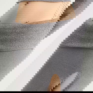 Nederdel SKIMS Textured Knit High Slit Long Skirt Grå | SK-SKT-9921W-DHG, 5