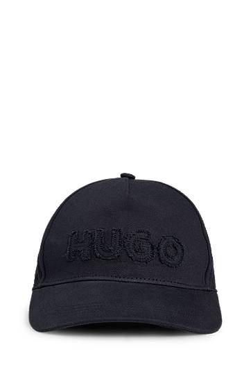 Kasket BOSS HUGO Cotton-twill Cap with Raw-edge Logo Mørkeblå | 50539561, 0