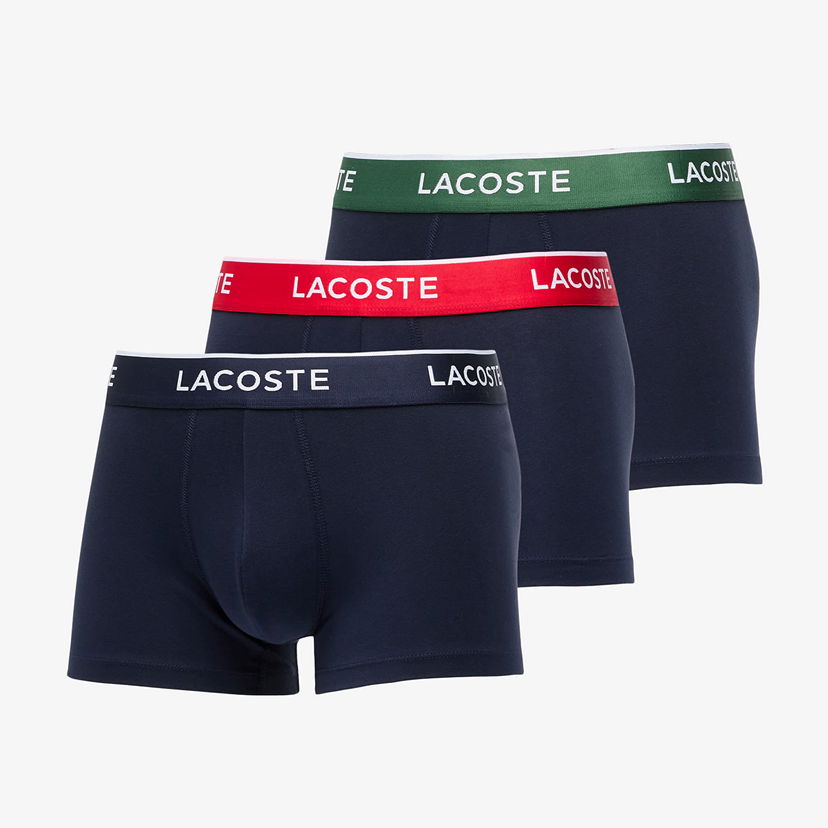 Boksere Lacoste Lacoste Men's Trunk Underwear - 3-Pack Mørkeblå | 5H1297 HY0