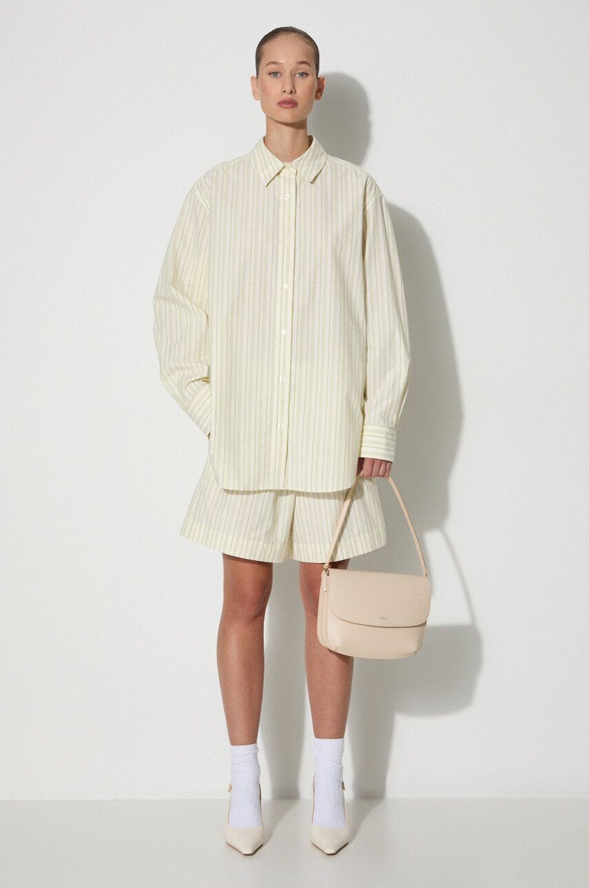 Skjorte Samsoe Samsoe Samsøe Samsøe SALOVAR Relaxed Fit Shirt Beige | F24200110, 1