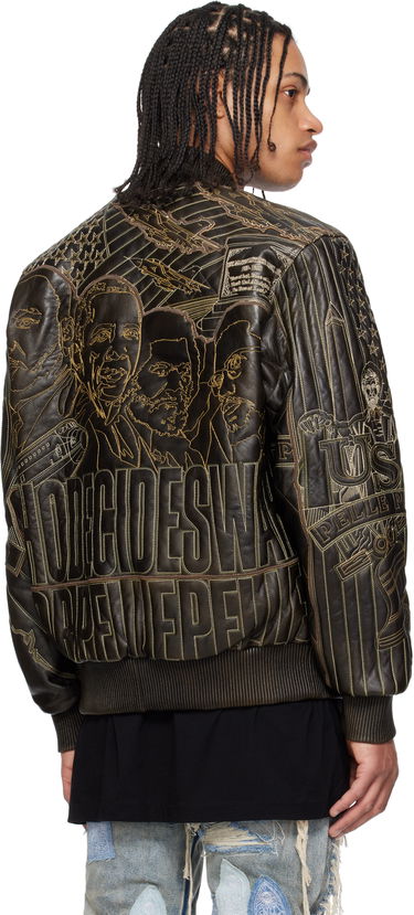 Bomberjakke Who Decides War Who Decides War Pelle Pelle Edition Monument Leather Jacket Brun | 1131480017SS25, 2