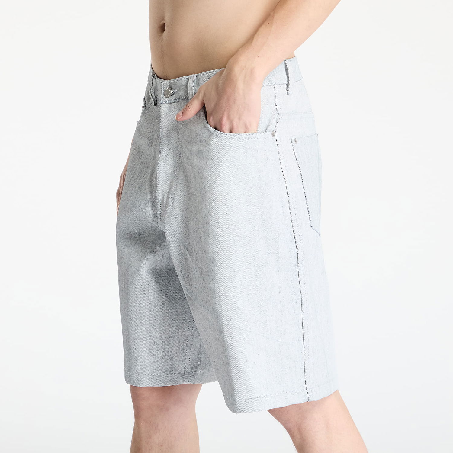Shorts Pleasures Pleasures Baggy Jorts 28 Grå | P25SP031 WHITE, 1
