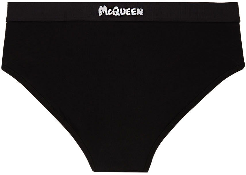 Undertøj og sokker Alexander McQueen Alexander McQueen Graffiti Briefs Sort | 7107514112Q, 1