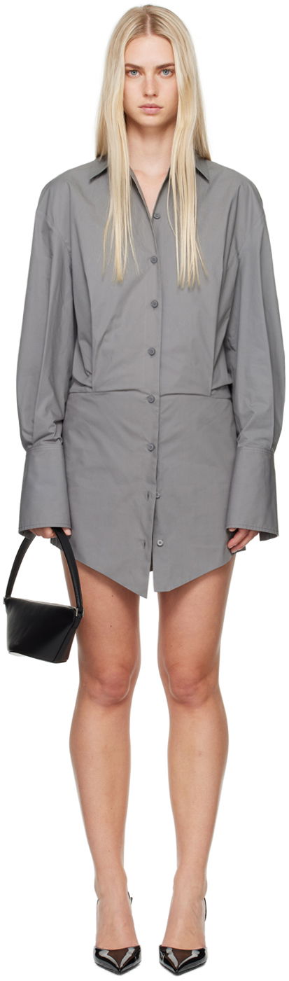 Kjole The Attico Attico Silvye Minidress Grå | 247WCA93 C052