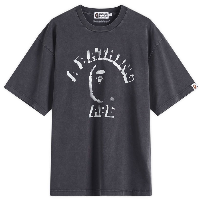 T-shirt BAPE Garment Dye Spray Print Relaxed Fit Tee Sort | 001CSL301345M-BLK