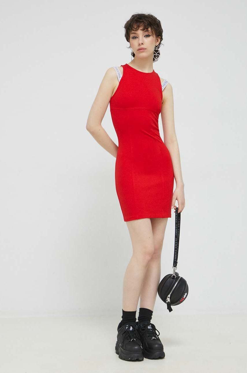 Kjole Tommy Hilfiger Dress Rød | DW0DW15350.PPYX, 0