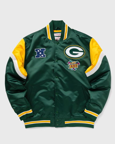 Bomberjakke Mitchell & Ness NFL HEAVYWEIGHT SATIN JACKET GREEN BAY PACKERS Grøn | OJBF5516-GBPYYPPPBUGN, 0