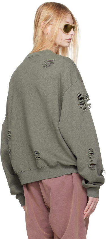 Sweatshirt Acne Studios Green Printed-Logo Sweatshirt Grøn | CI0179-, 2