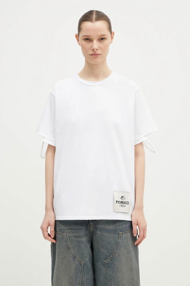 T-shirt Fiorucci Distressed Tie-Sleeve Graphic T-Shirt Hvid | M01FMTSH101CJ01WH06, 0