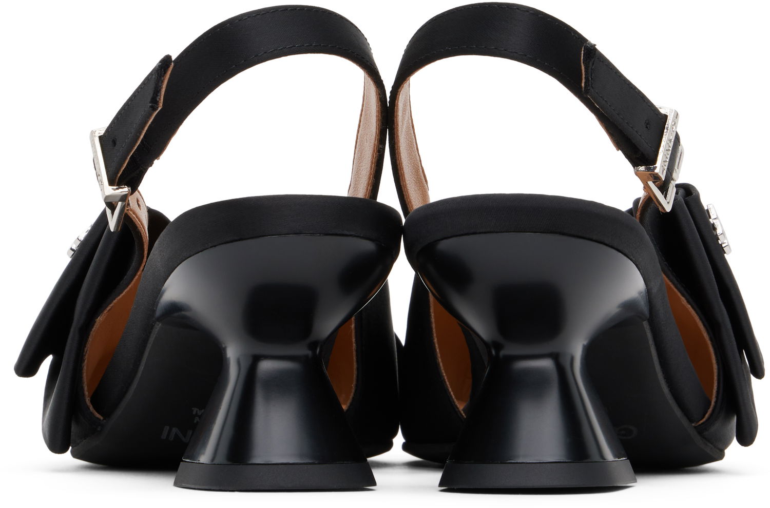 Sneakers og sko GANNI GANNI Bow Kitten Heel Pumps Sort | S2848, 1