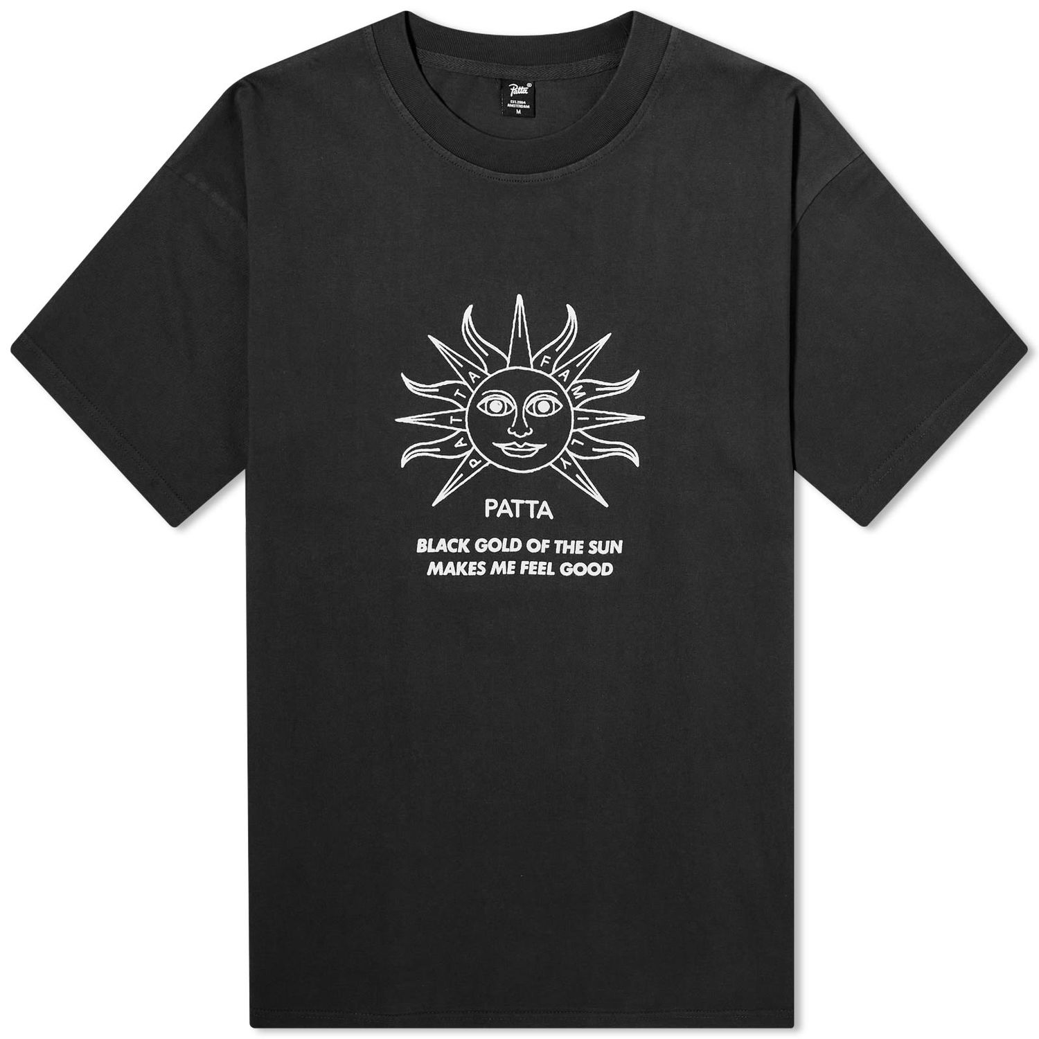 T-shirt Patta Black Gold Sun T-Shirt Sort | POC-SS24-290-0218-026, 0