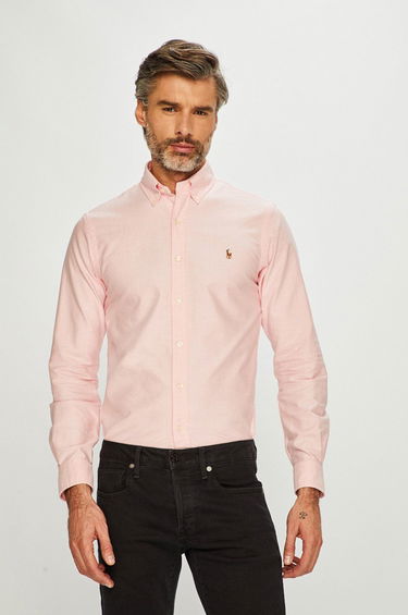 Skjorte Polo by Ralph Lauren Slim Oxford Shirt Lyserød | 710549084008, 0