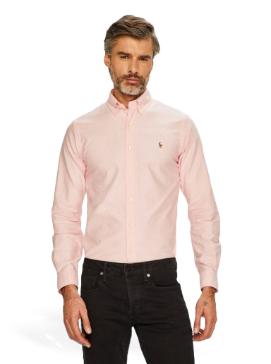 Skjorte Polo by Ralph Lauren Slim Oxford Shirt Lyserød | 710549084008