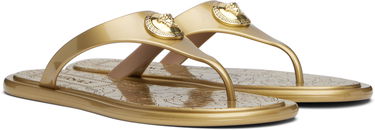 Tilbehør Versace Versace Alia Metallic Flat Sandals Metalisk | 1016248_1A14478, 3