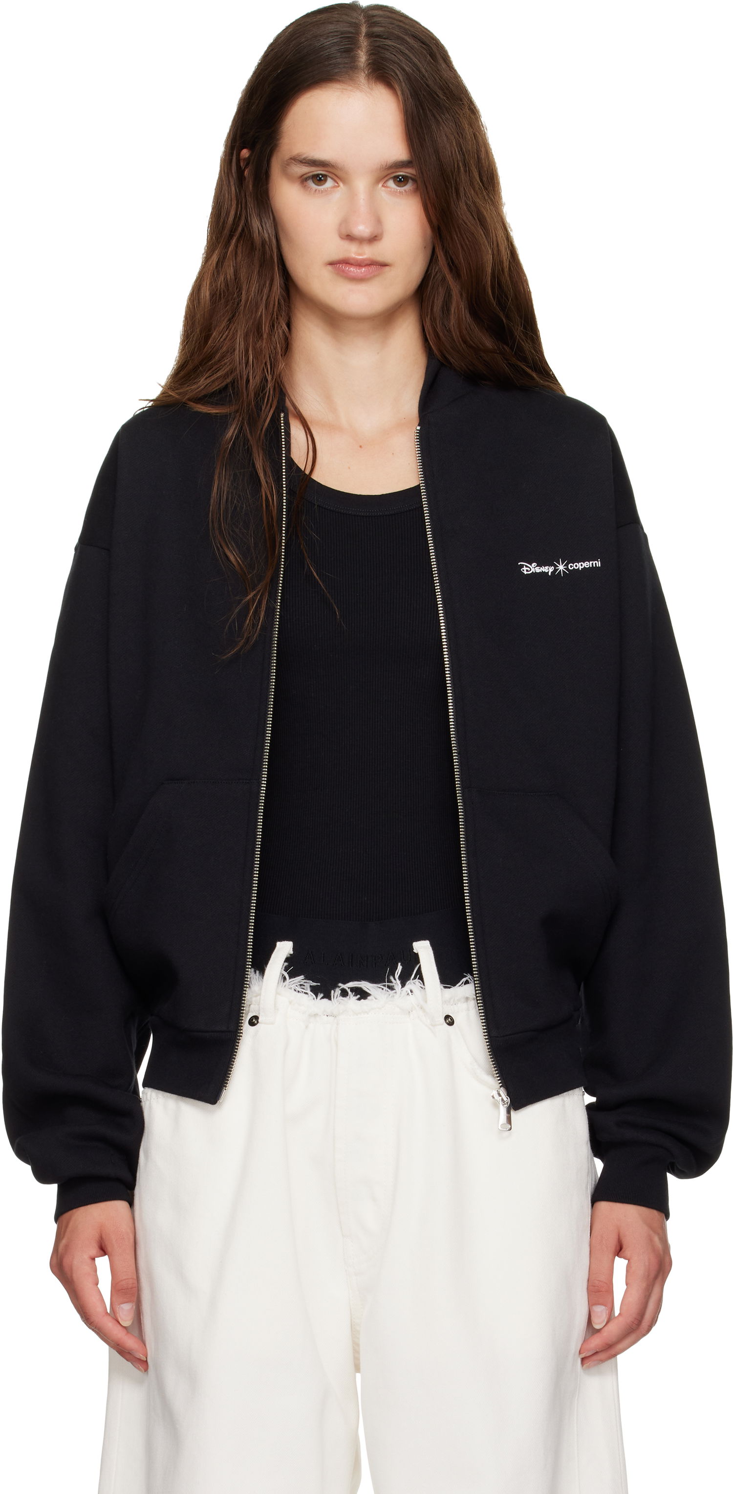 Sweatshirt Coperni Coperni Disney Maleficent Zip Up Hoodie Sort | DJS162F5035, 0