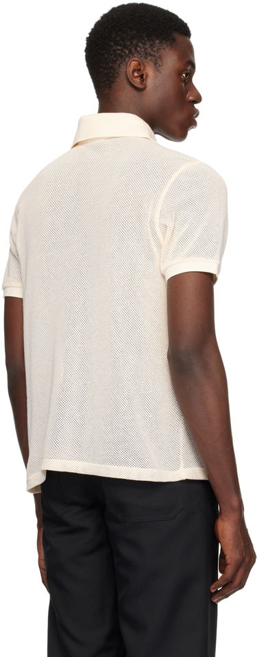 Polo skjorte Courrèges Mesh Knit Polo Beige | 124JPO025JS0069, 2