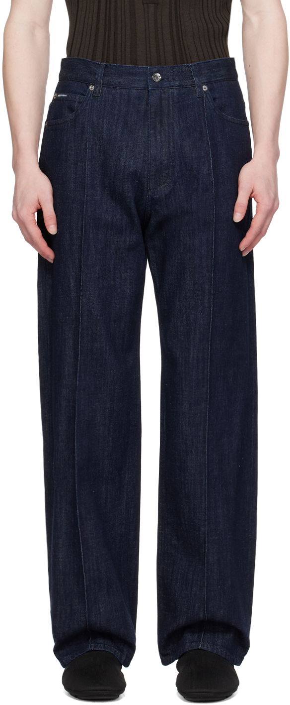 Jeans Dolce & Gabbana Seamed Jeans Blå | GWVNXD G8KG6