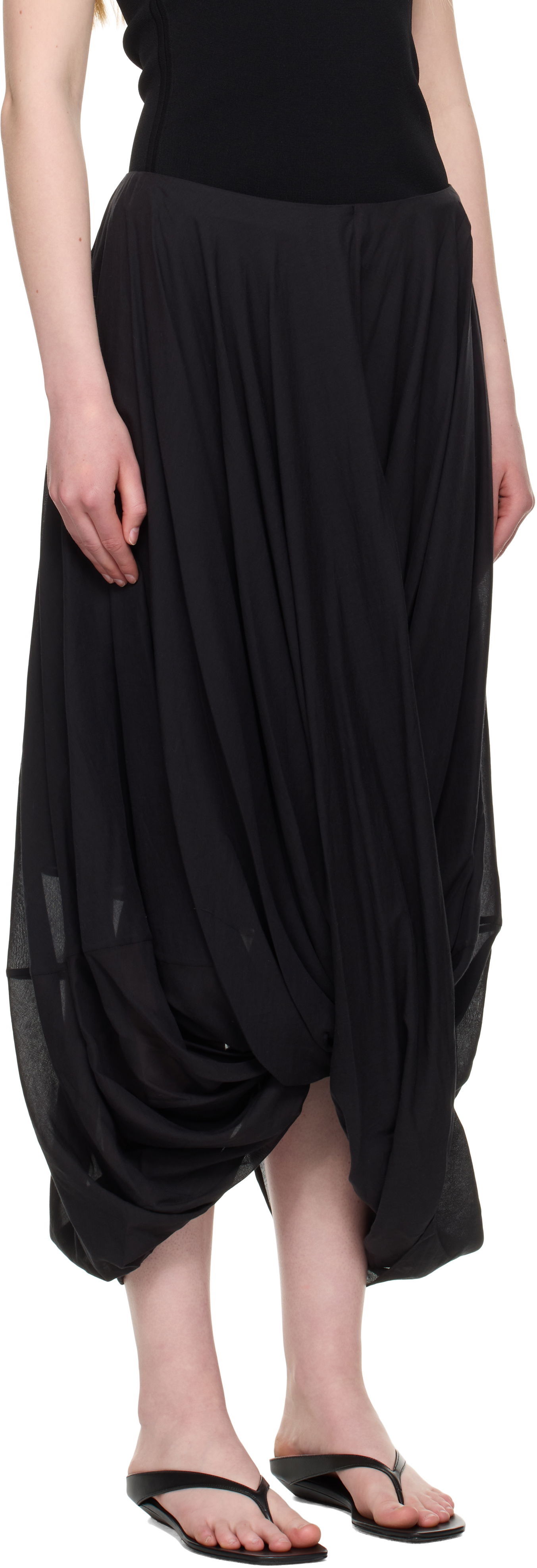 Nederdel TOTEME TOTEME Cocoon Maxi Skirt Sort | 253-WRB0306-FB0430, 1
