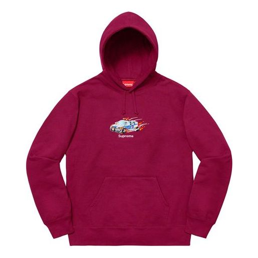 Sweatshirt Supreme Supreme FW19 Cop Car Hoodie Bourgogne | SUP-FW19-515