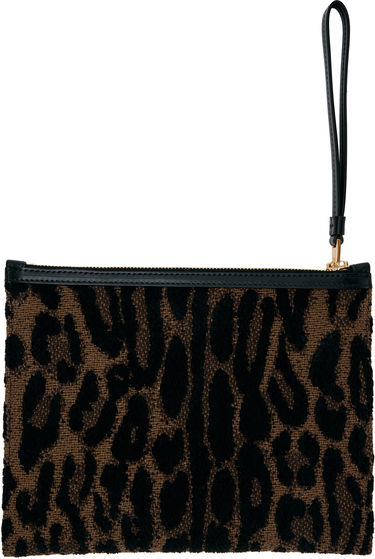 Tegnebog Tom Ford TOM FORD Leopard Jacquard Wristlet Pouch Brun | S0522-TSY057G, 1