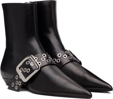 Sneakers og sko Jil Sander Jil Sander Eyelet Buckle Ankle Boots Sort | J15WU0105_P8226, 3