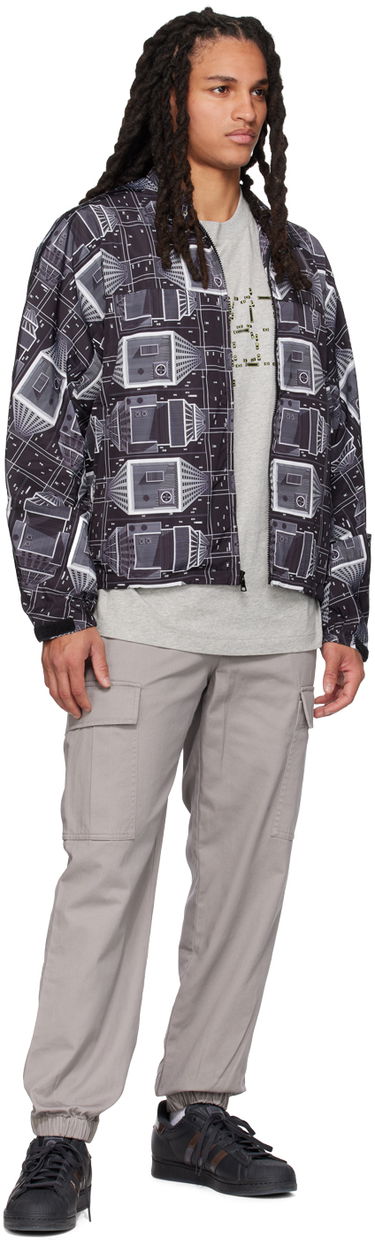 Vindjakke BILLIONAIRE BOYS CLUB Skyscraper Print Jacket Sort | B23114, 3