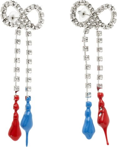 Øreringe Ottolinger Ottolinger Crystal Bow Drop Earrings Metalisk | 125-902425-01, 1