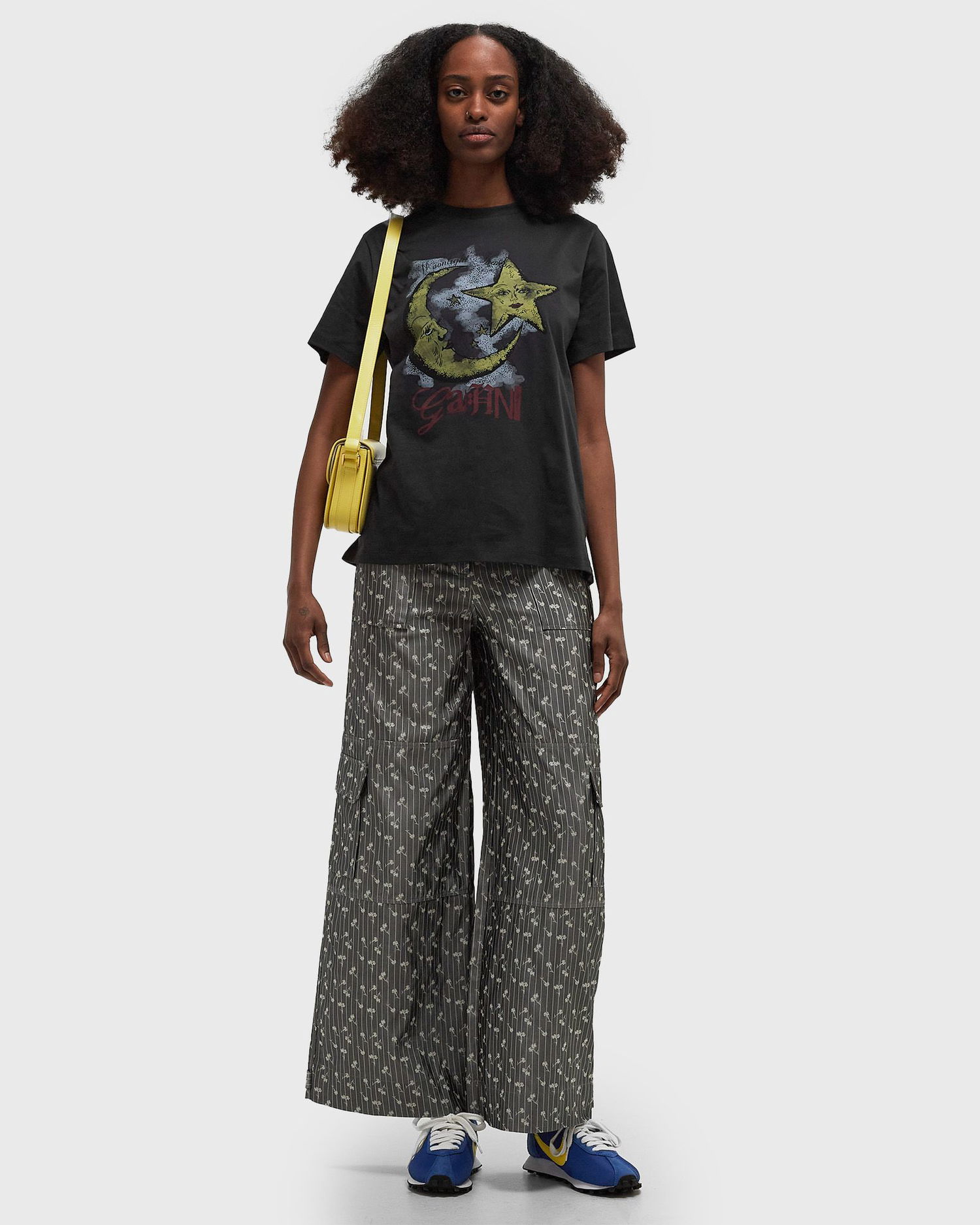 T-shirt GANNI Relaxed Graphic T-Shirt L Sort | T4058-252, 1
