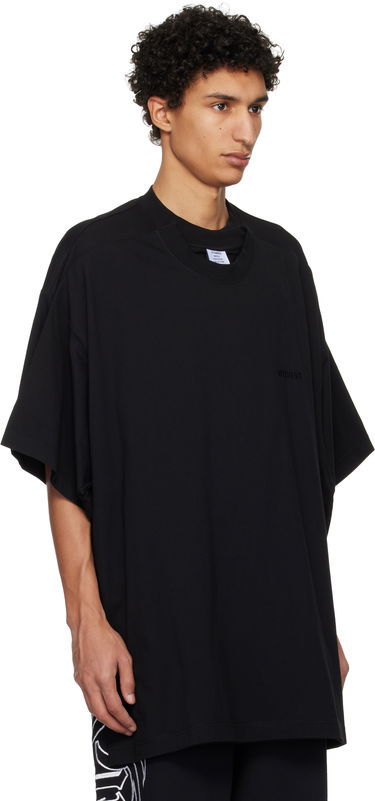 T-shirt VETEMENTS Vetements Merged Double Oversized T-Shirt Sort | UA66TR635B, 1