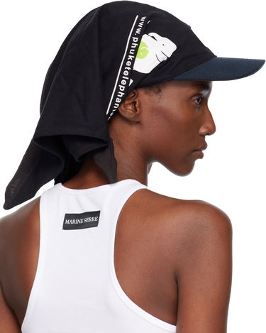 Kasket Marine Serre Regenerated Graphic T-shirts Veiled Cap Sort | UHG029AUJER0003, 2