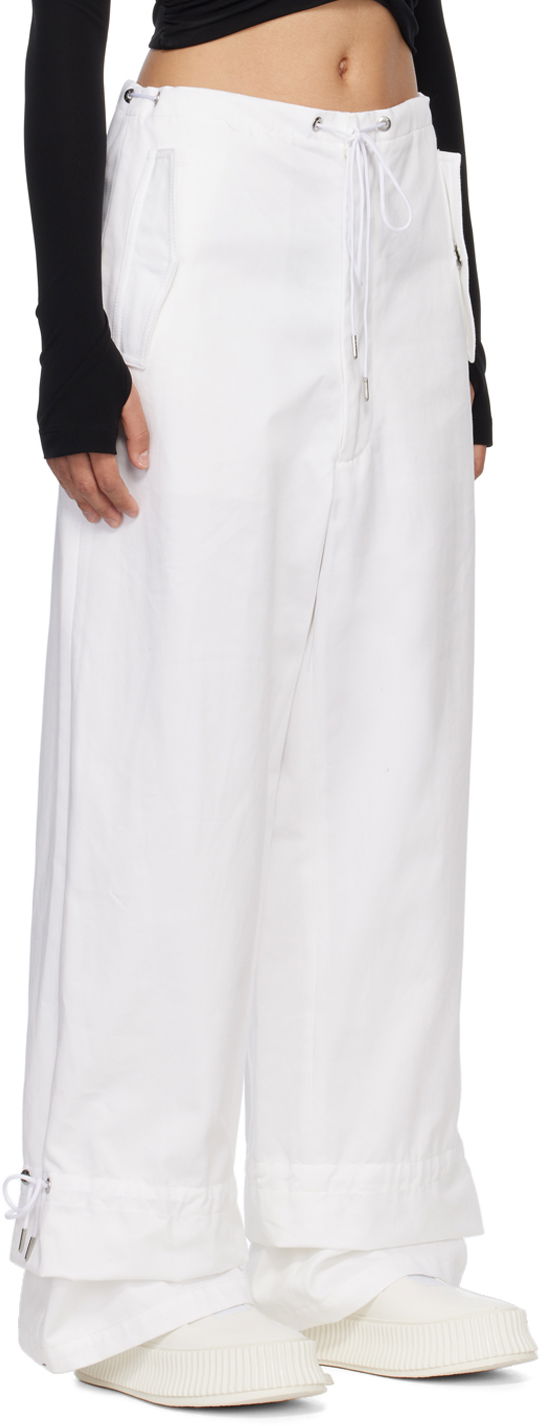 Cargo bukser Dion Lee Dion Lee Eyelet Tie Trousers Hvid | A2273R22, 1