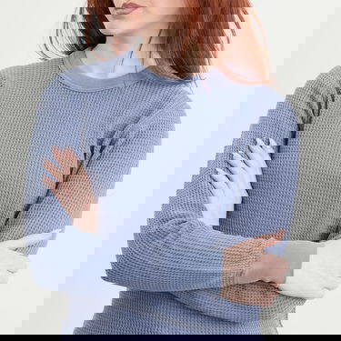 T-shirt BEAMS Beams Boy Thermal Crew Long Sleeve T-Shirt Blå | 1314-0091-654-75, 5