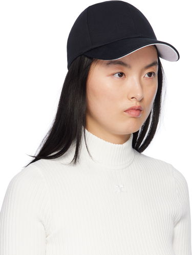 Kasket Courrèges Courrèges Signature 'AC' Cotton Cap Sort | 125ACT039CO0024, 1