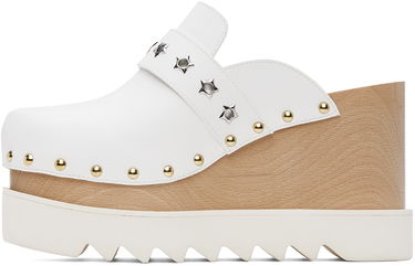 Sneakers og sko Stella McCartney Elyse Star-Studded Slip-On Platform Clogs Hvid | 810426AP00P0, 2