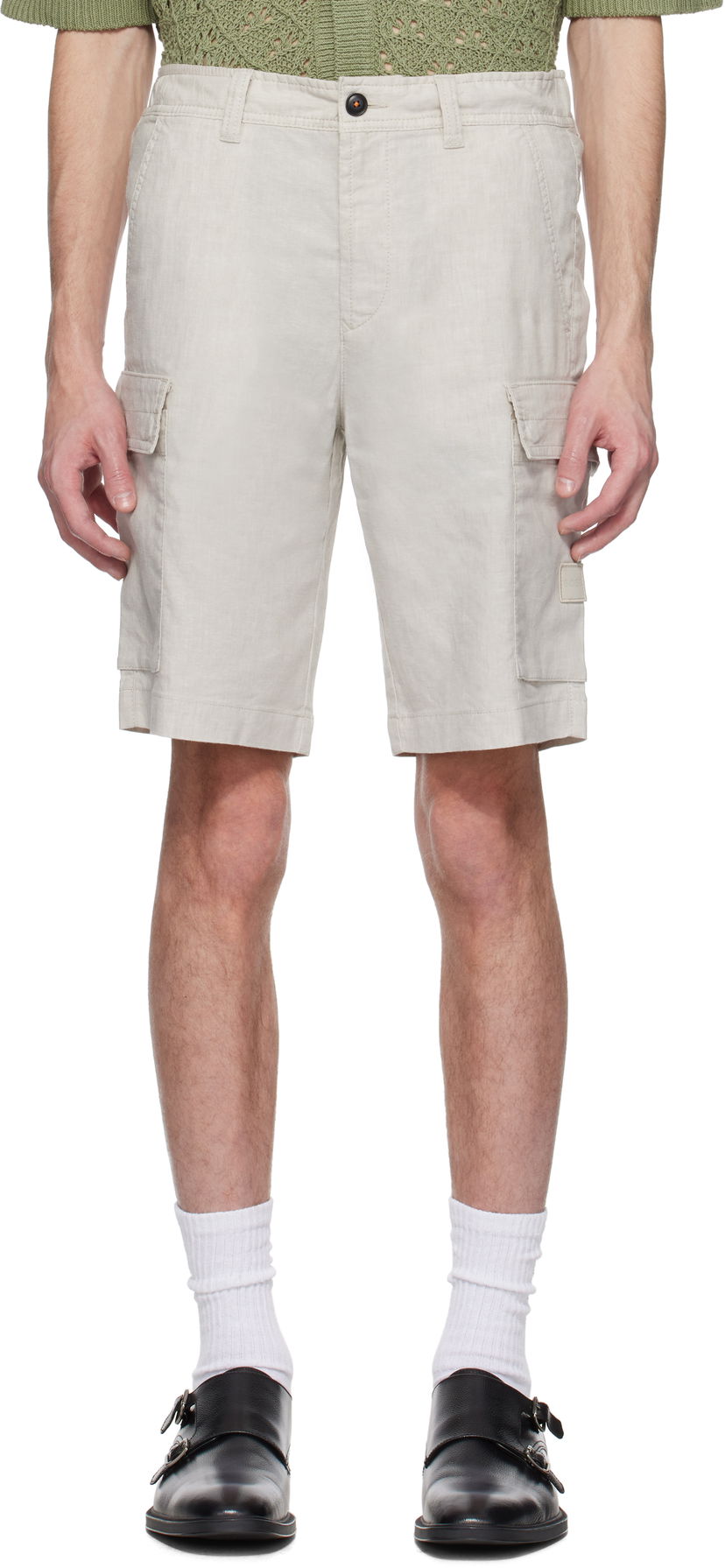Shorts BOSS Drawstring Cargo Shorts Beige | 50536888