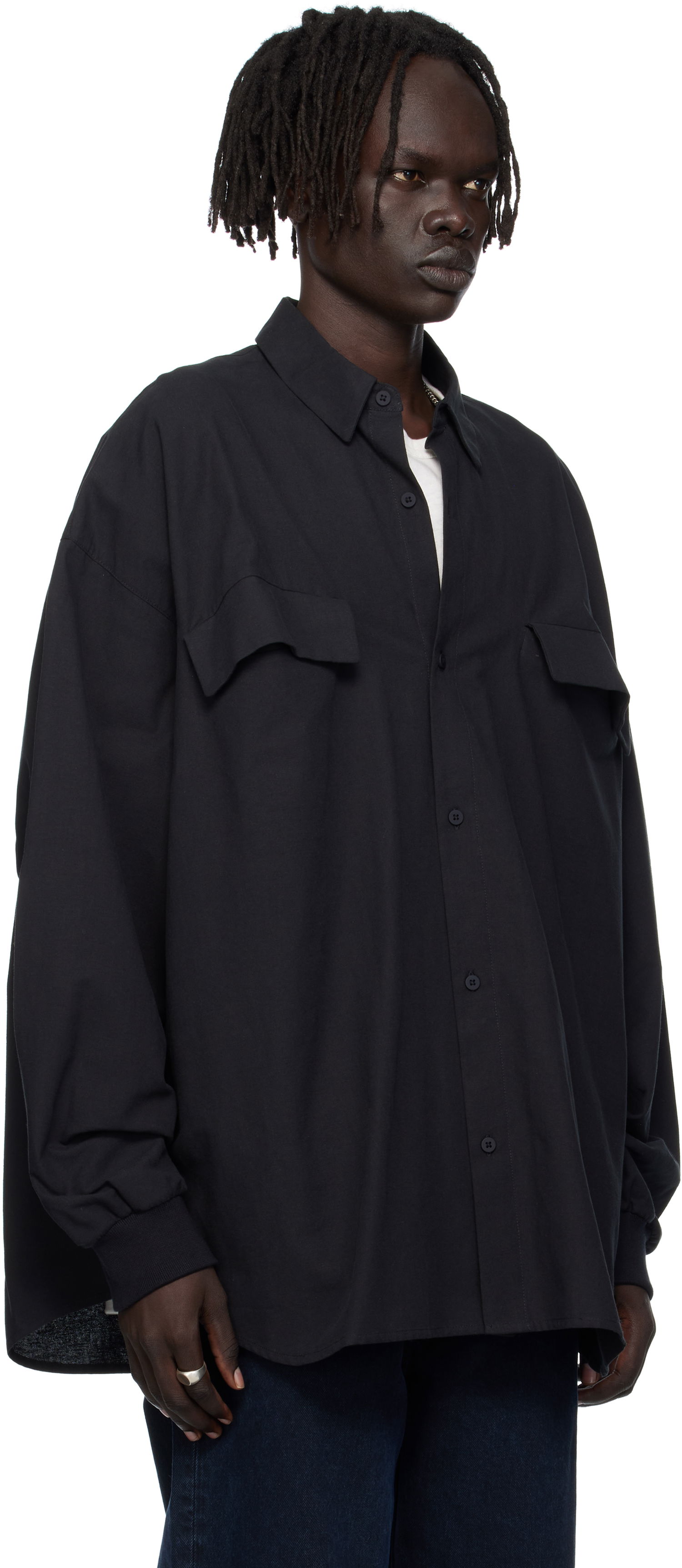 Skjorte Fear of God Fear of God ESSENTIALS Oxford Shirt Sort | 186SP254420F, 1
