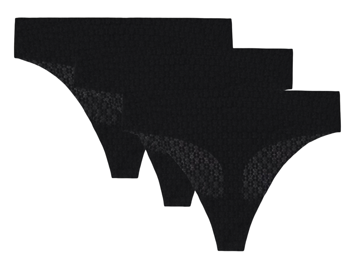 Trusser Under Armour SOLID Thong 3 Pack Sort | 1390412-001, 0